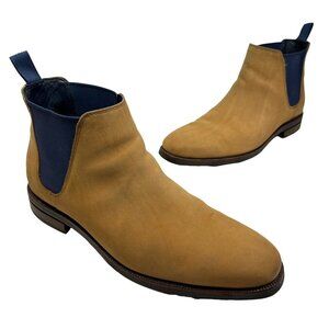 Cole Haan Mens Wakefield Grand Dogwood Peacoat Chelsea Boots Tan Blue Size 12D